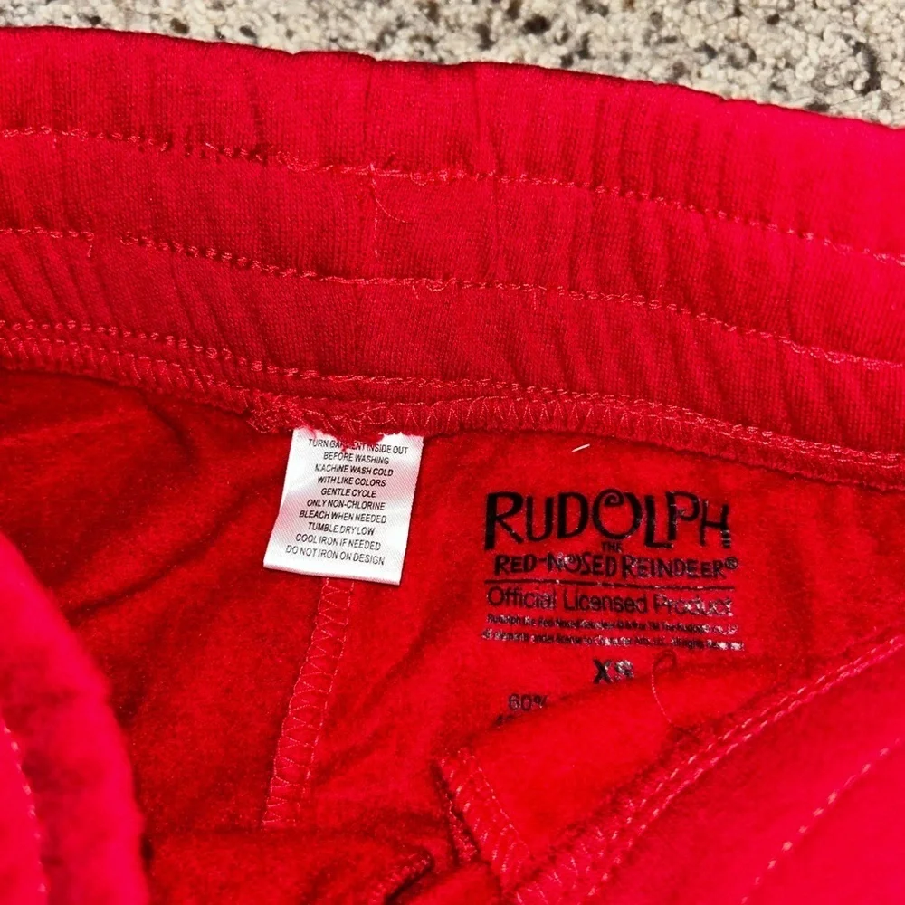 🎄NWT Rudolph the red nose reindeer graphic joggers size XS